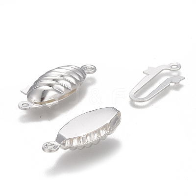 304 Stainless Steel Box Clasps STAS-P249-04S-1