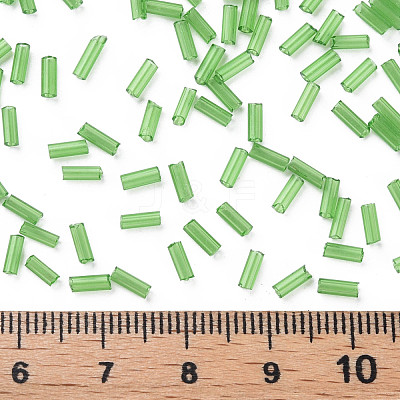Transparent Glass Bugle Beads SEED-N005-001-C02-1
