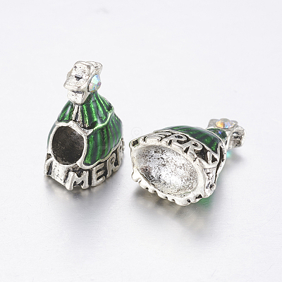 Tibetan Style Alloy European Beads ENAM-G120-01AS-1