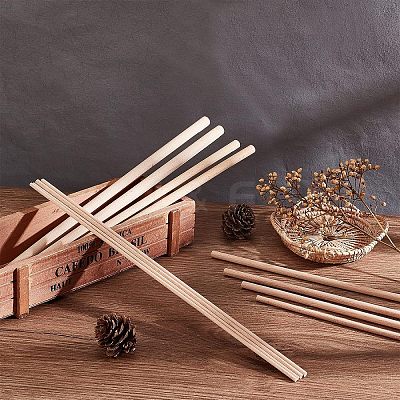 36Pcs 6 Style Beech Wood Sticks DIY-OC0009-26-1