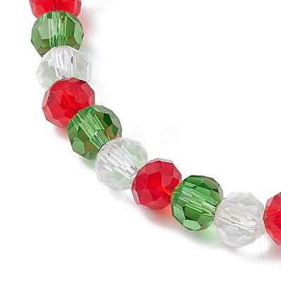Christmas Theme Alloy Enamel Charms Bracelets BJEW-JB10959-1