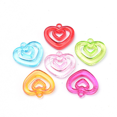 Transparent Acrylic Pendants X-TACR-S144-31-1