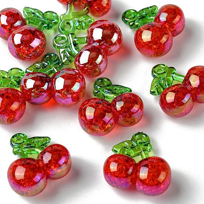 Electroplated Transparent Acrylic Pendants FIND-CJC0022-19-1
