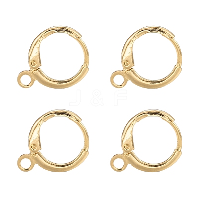 Brass Huggie Hoop Earring Findings X-KK-L179-04G-A-1