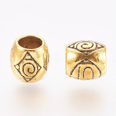 Tibetan Style European Beads LS-GLF0932Y-1