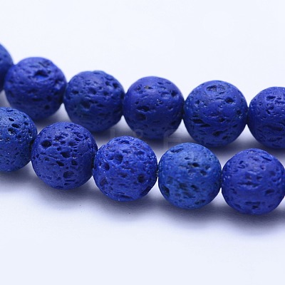 Natural Lava Rock Beads Strands G-F531-10mm-G-1
