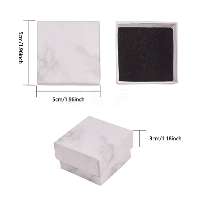 Paper Cardboard Jewelry Ring Boxes LS-X1-CBOX-E012-05A-1