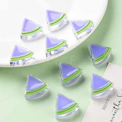 Transparent Enamel Acrylic Beads TACR-S155-001J-1
