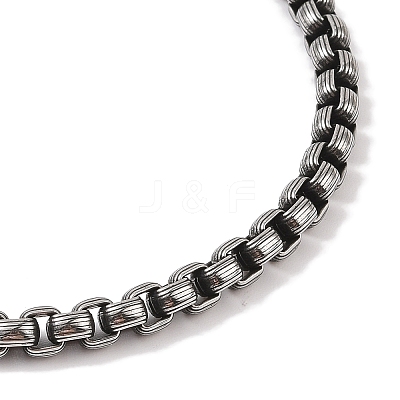 304 Stainless Steel Dragon Head King Box Chain Viking Mjolnir Thor Hammer Pendant Necklaces for Men NJEW-K278-15AS-1