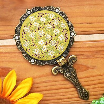 DIY Foldable Handheld Mirror Embroidery Starter Kit SENE-PW0003-056J-1