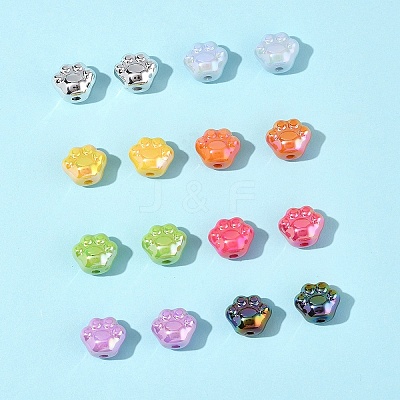32Pcs UV Plating Acrylic Beads PACR-FS0001-04-1