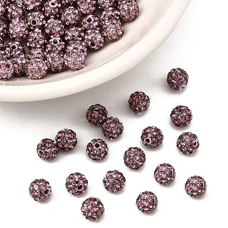 Polymer Clay Rhinestone Beads RB-A053-4mm-10-1