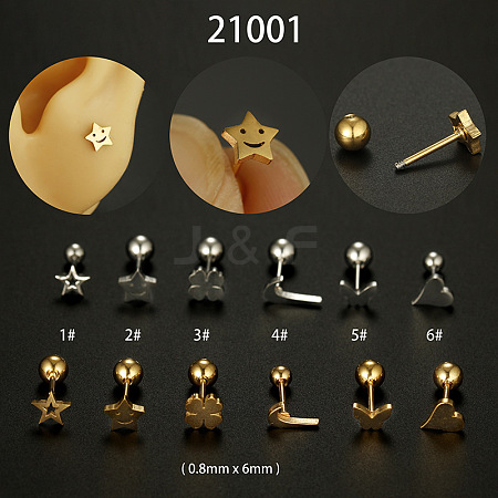 Butterfly 316L Surgical Stainless Steel Cartilage Earrings FS-WG6A06F-05-1