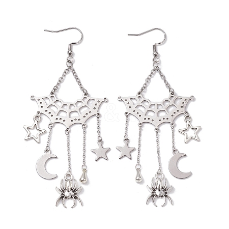 Non-Tarnish 304 Stainless Steel Dangle Earrings EJEW-TA00442-1