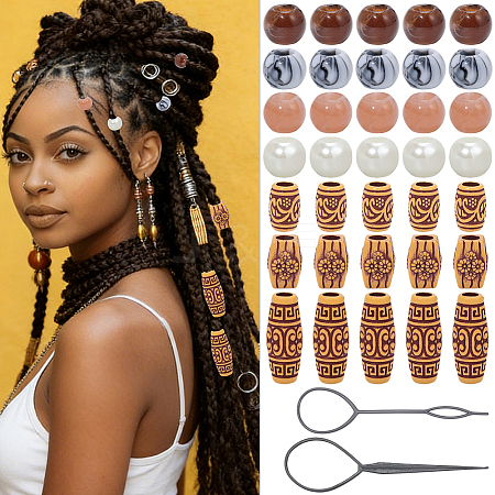 1Bag Plastic Hair Braiding Tool FIND-PA0001-56-1