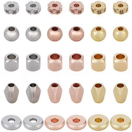 171Pcs 15 Styles Brass & Cubic Zirconia Beads Findings Kits KK-BBC0025-83-1