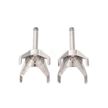 304 Stainless Steel Stud Earring Findings STAS-B091-02C-08P-1