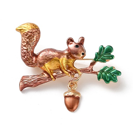 Squirrel Enamel Pins JEWB-Z048-07G-1