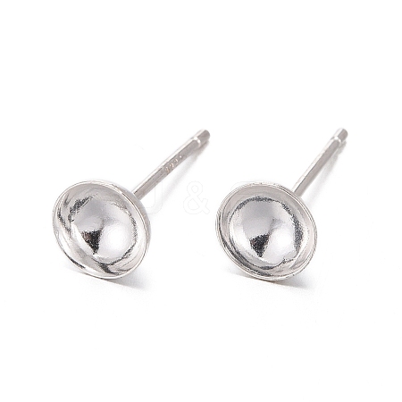 925 Sterling Silver Ear Stud Findings STER-K167-043D-S-1