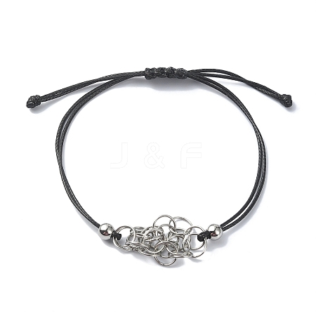 304 Stainless Steel Macrame Pouch Bracelet Making for Stone Holder AJEW-JB01193-01-1