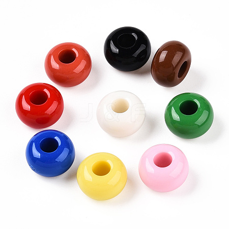 Opaque Acrylic Beads SACR-N018-04-1