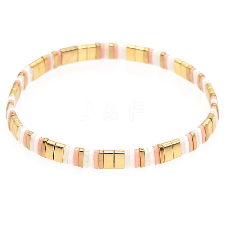 Bohemian Glass Seed Beaded Stretch Bracelets LS-JM4508-39-1