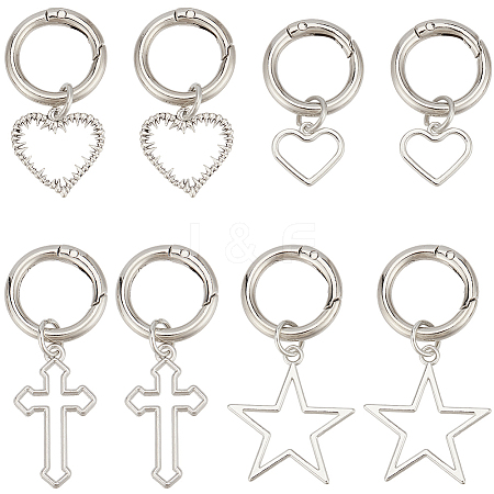 8Pcs 4 Styles Alloy Shoe Charms AJEW-CP0006-53-1