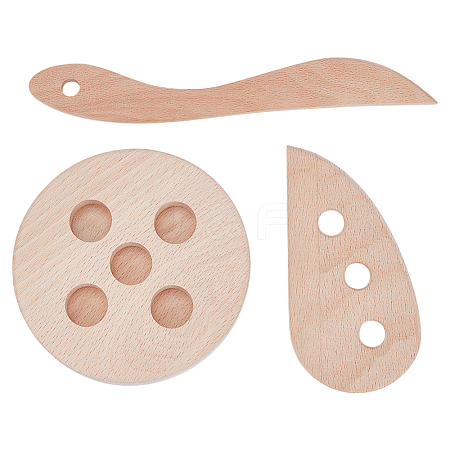 Wooden Ceramic Throwing Rib Tool DIY-WH0622-271-1