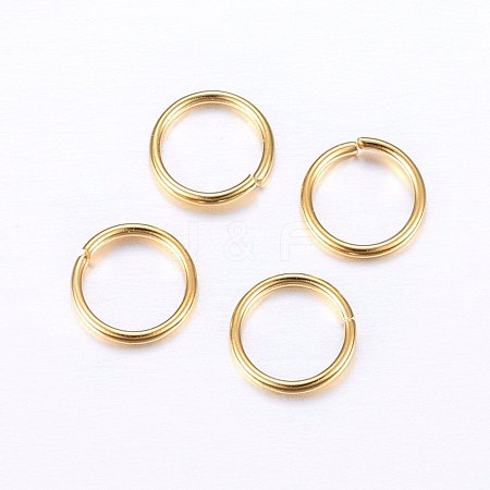 304 Stainless Steel Open Jump Rings X-STAS-O098-01G-07-1