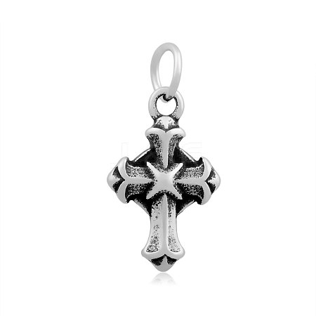 Latin Cross 316 Stainless Steel Gothic Pendants STAS-I061-015-1