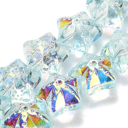 Electroplate Baking Paint Glass Beads Strands EGLA-K061-12A-AB08-1