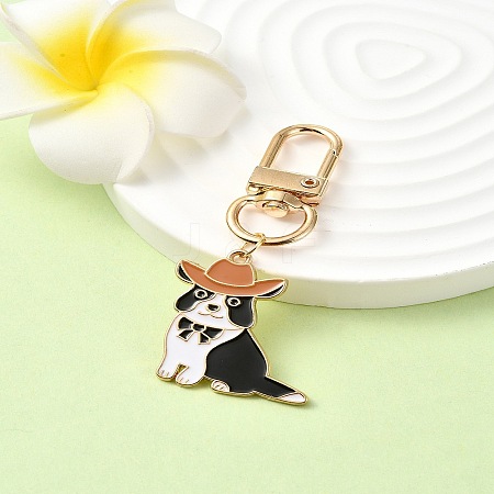 Cowboy Theme Alloy Enamel Pendant Decorations HJEW-YW00022-01-1
