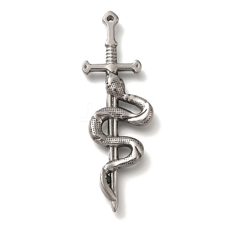 304 Stainless Steel Big Pendants LS-STAS-H223-12AS-1