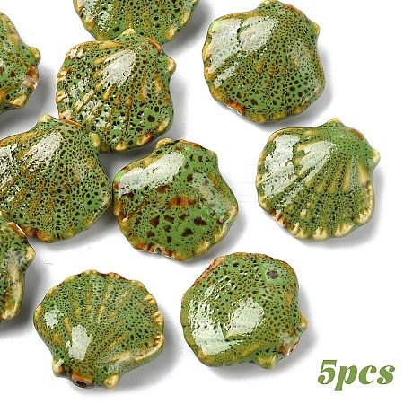 5Pcs Handmade Porcelain Beads PORC-YW0001-25F-1