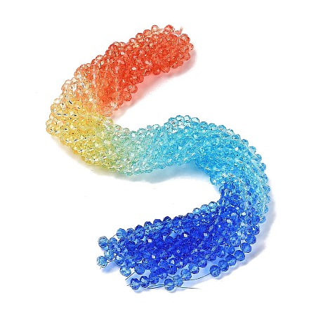 Transparent Painted Glass Beads Strands X1-DGLA-A034-T8mm-A13-1