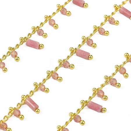 Handmade Brass Column Link Chains CHC-L053-12G-05-1