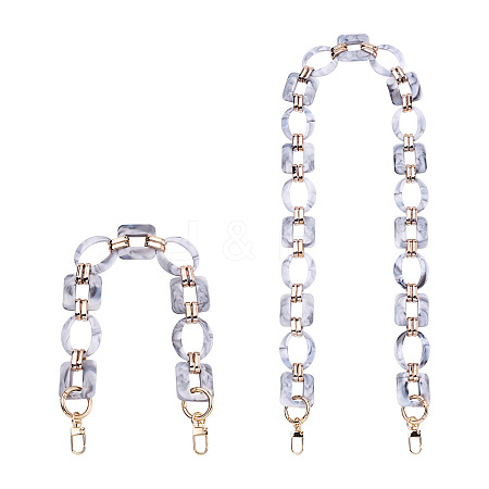 2Pcs Oval & Square Acrylic Bag Handle FIND-GN0001-14A-1