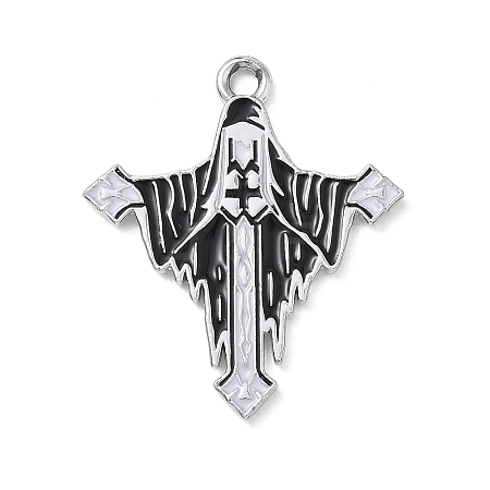Halloween Alloy Enamel Pendants AL-CBA492B-01F-P-1