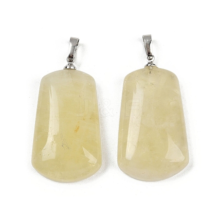 Natural Lemon Quartz Pendants G-I387-01A-P-1