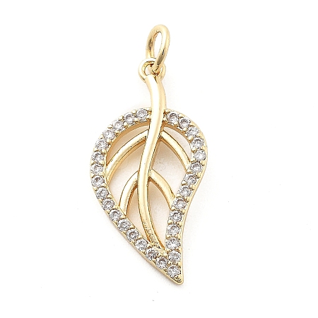 Brass Micro Pave Cubic Zirconia Pendants KK-Q029-02E-G-1