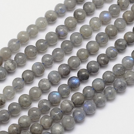 Natural Labradorite Round Bead Strands G-I156-01-6mm-1