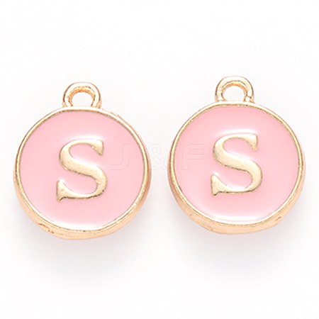 Golden Plated Alloy Enamel Charms X-ENAM-S118-07S-1
