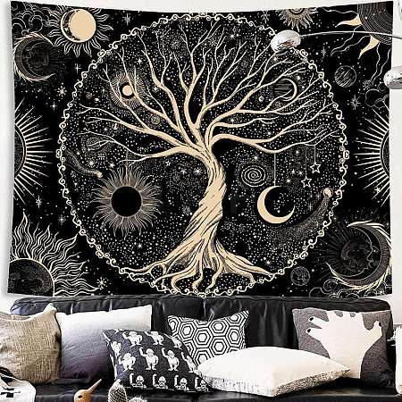 Polyester Wall Hanging Tapestry TREE-PW0001-35A-12-1