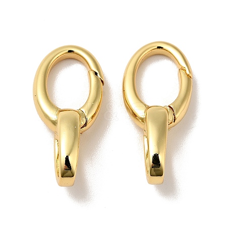 Brass Spring Gate Rings KK-J301-04G-1