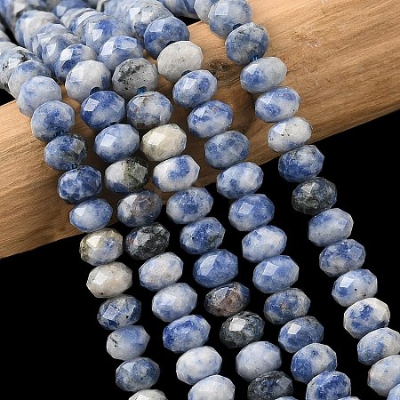 Natural Blue Spot Jasper Bead Strands G-D344-A22-1