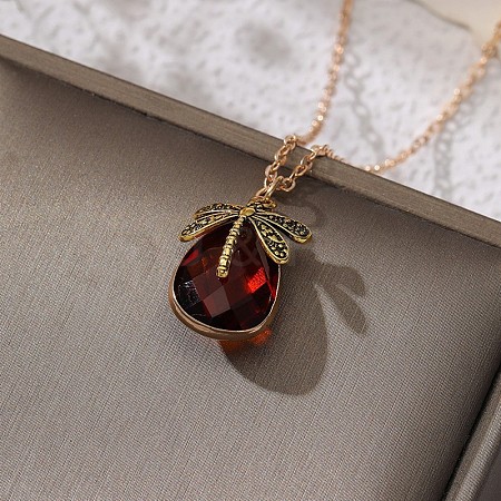 Glass Pendant Necklaces PW-WG4D3BA-06-1