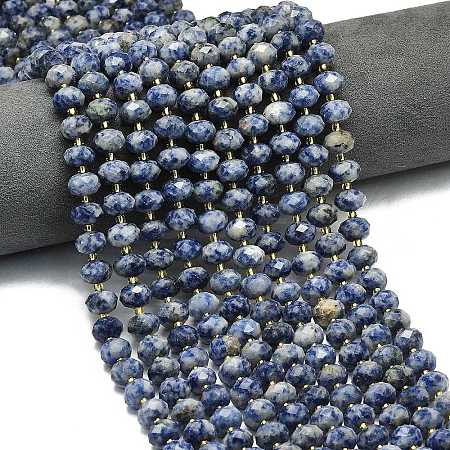 Natural Blue Spot Jasper Beads Strands G-P573-A45-01-1