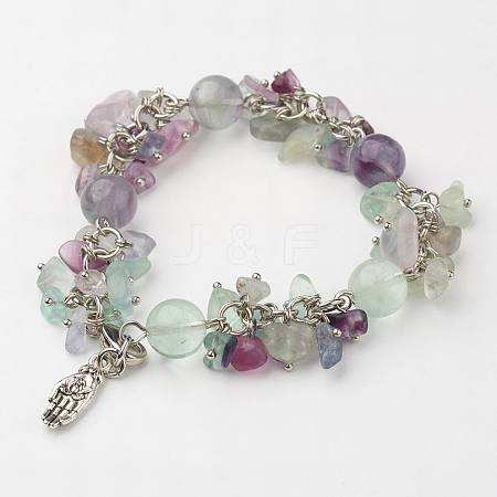 Gemstone Bracelets X-BJEW-JB02642-1