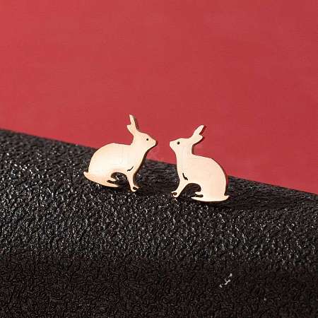 Stainless Steel Small Animal Stud Earrings for Women PW-WG87B69-07-1