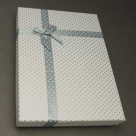 Jewelry Cardboard Boxes with Bowknot and Sponge Inside LS-CBOX-R022-9-1